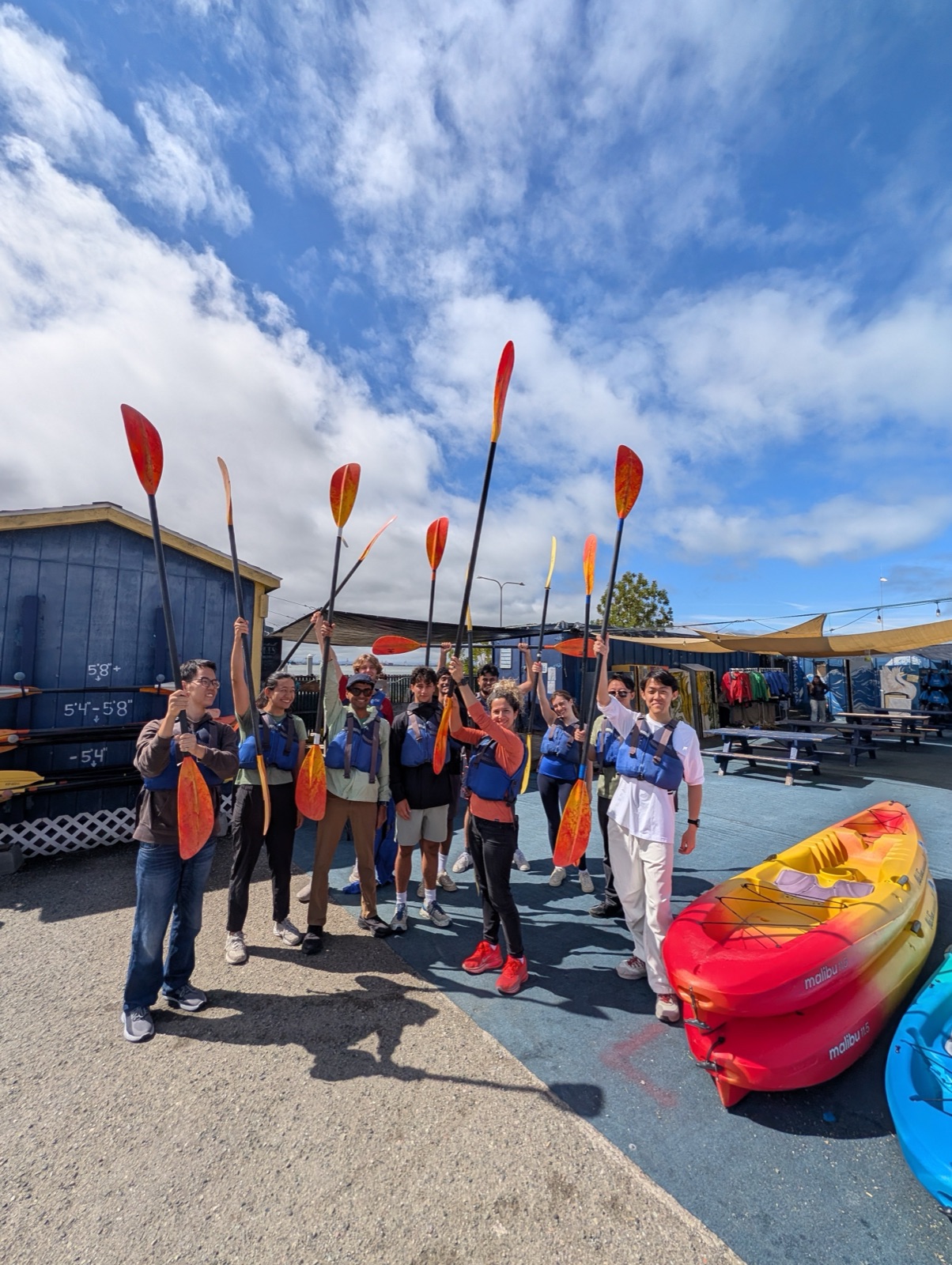Lab kayaking trip