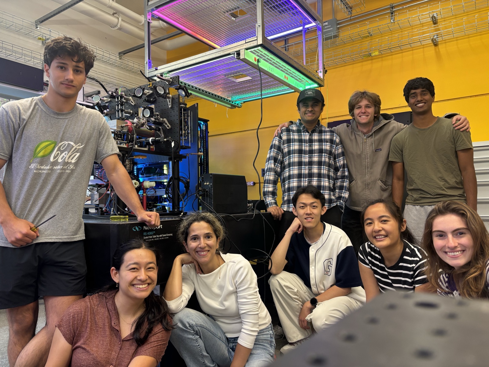 The room-temperature experiment and the team