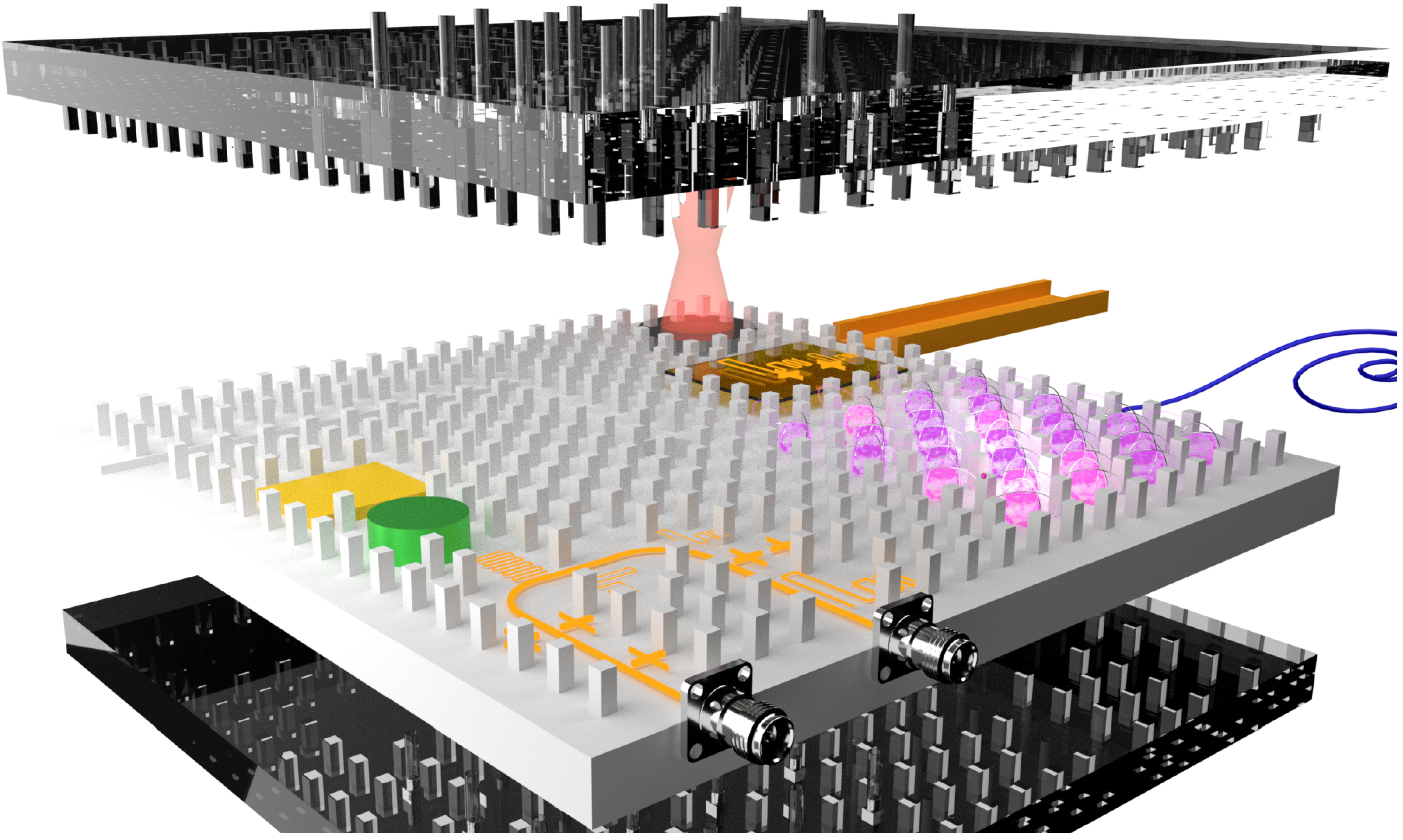 Hybrid quantum system illustration